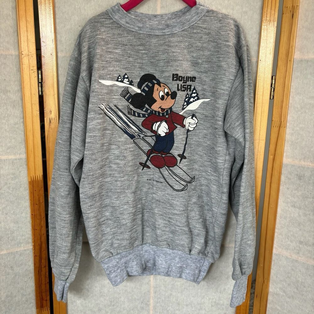 Vintage‎ Boyne USA Mickey Mouse Sweatshirt Big Kids Sz XL